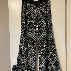 Sanctuary Print Wide-Leg Pants, M